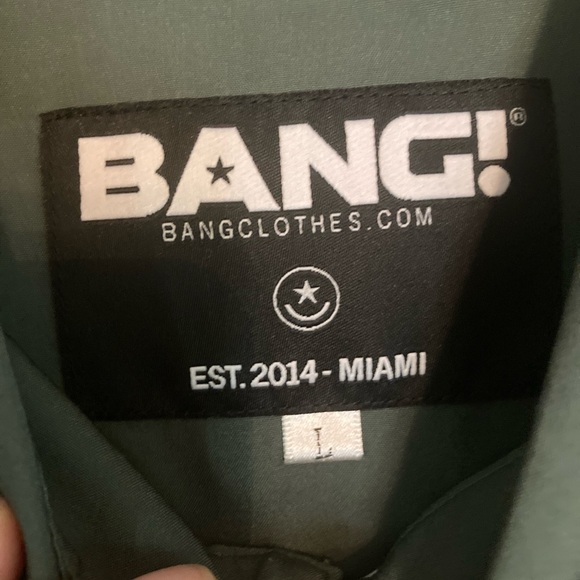 BANG Miami Army Green Casual Button Down Shirt - Picture 7 of 12